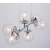 Lampa wisząca chromowana 6-punktowa ze szklanymi kloszami 3401/6 - Lampy Elem